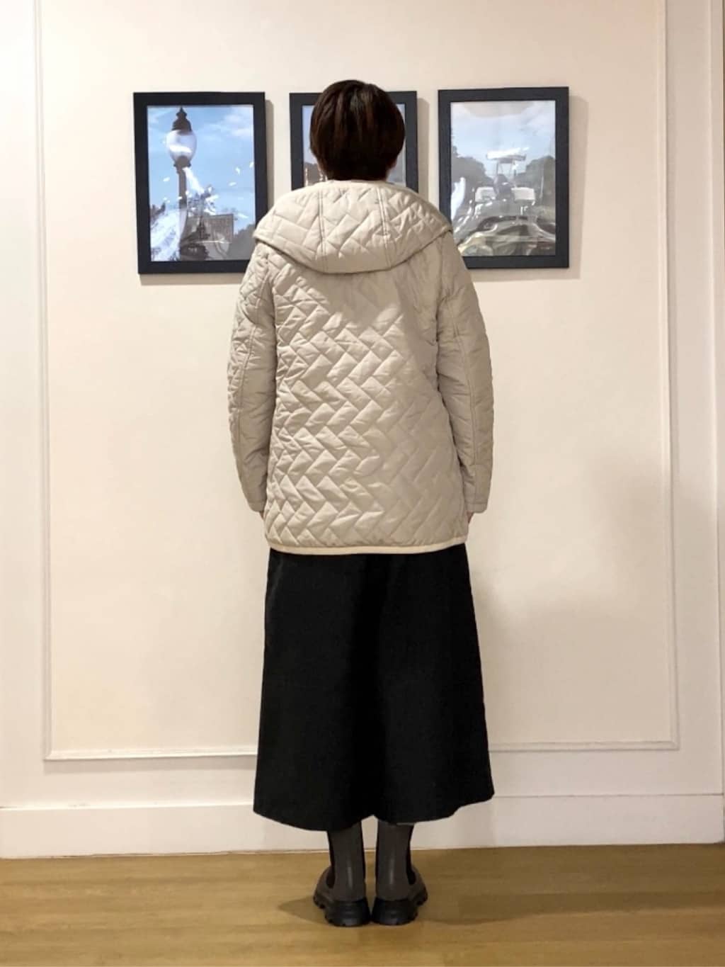 Hiroさんの「Dessin｜キルトフードジャケット」を使ったコーディネート