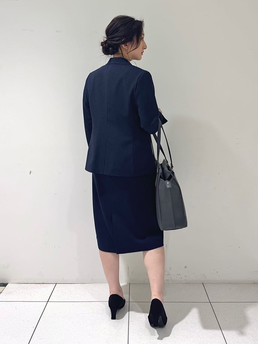 そんさんの「INDIVI｜【洗える／通勤／スーツ】メランジストレッチ テーラージャケット」を使ったコーディネート