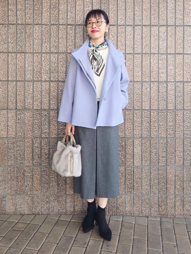 MUTSUKOさんの「UNTITLED｜【着回しが効く／オンオフアウター】ウールショートコート」を使ったコーディネート