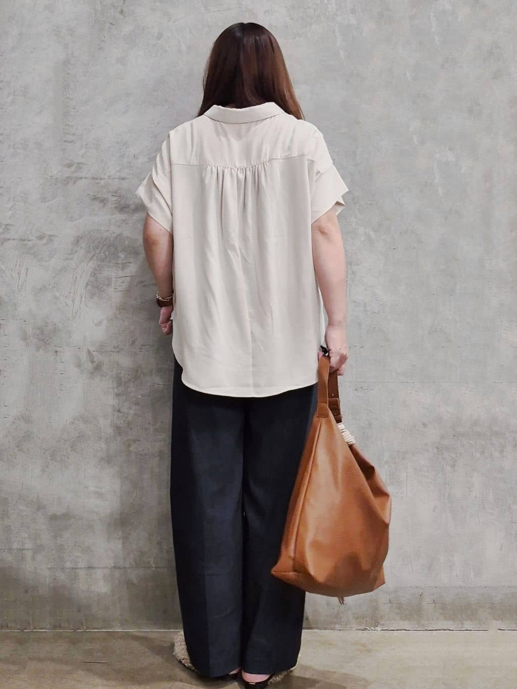ひさえさんの「THE SHOP TK｜【インしなくても決まる】スキッパーシャツ/接触冷感/防シワ/速乾」を使ったコーディネート