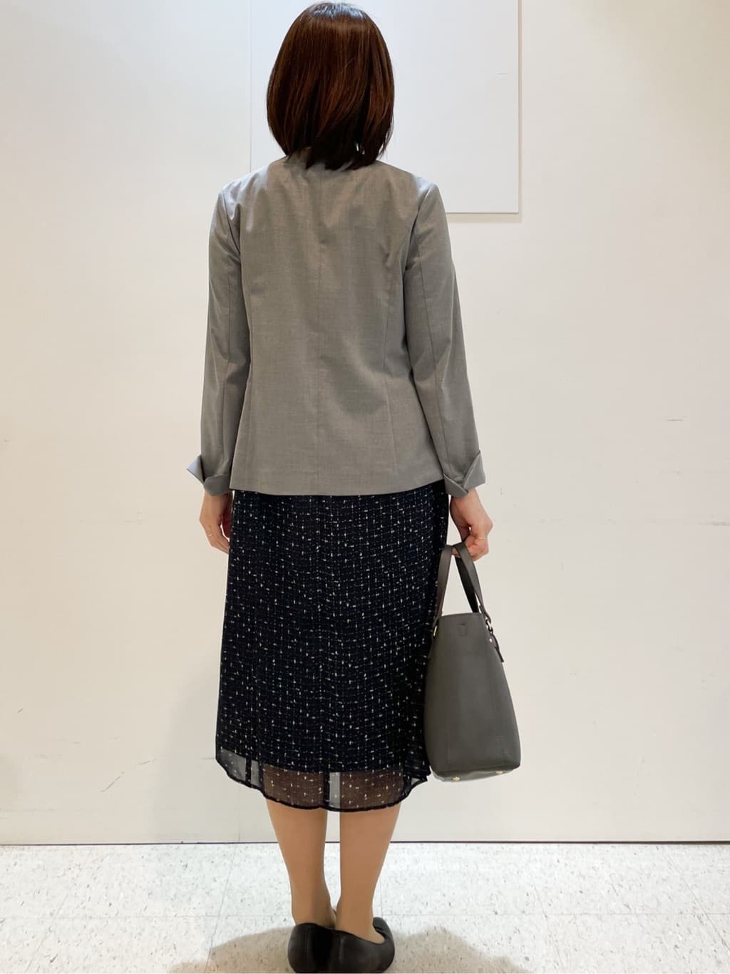 めいさんの「Reflect｜【WEB先行カラーあり／マシンウォッシュ可／ナローベルト付き】オフボディツイードチェックワンピース」を使ったコーディネート