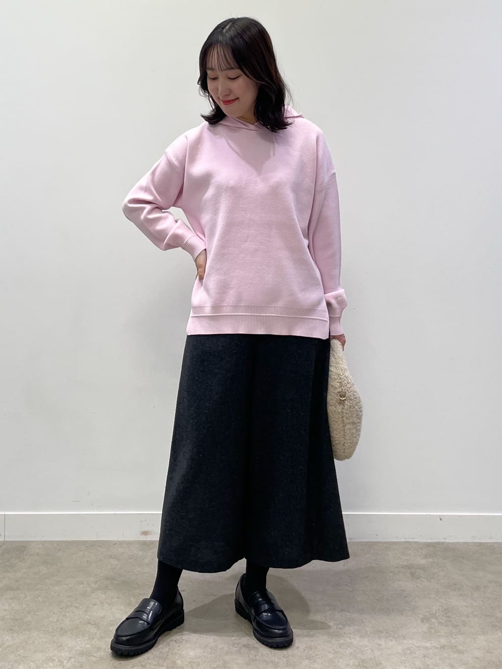 yukariさんの「Dessin｜【洗える／体型カバー】ちょうどいいニットパーカ」を使ったコーディネート
