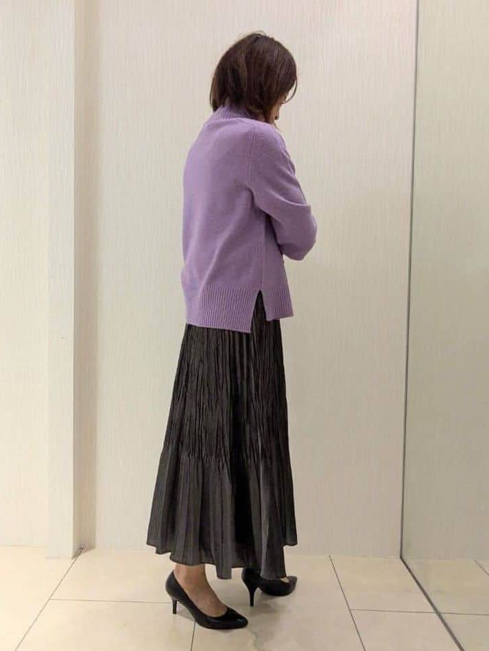 u-macoさんの「UNTITLED｜【8色展開/洗える】ウールカシミヤ ハイネックニット」を使ったコーディネート