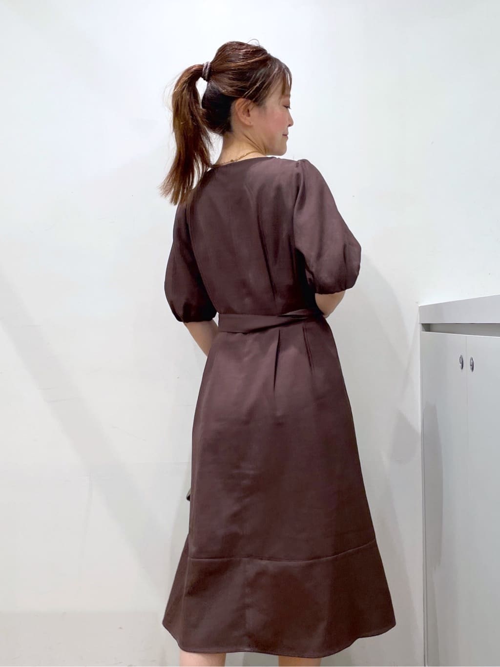 Junさんの「index｜タックパフスリーブワンピース【洗濯機洗い可／イージーアイロン】」を使ったコーディネート