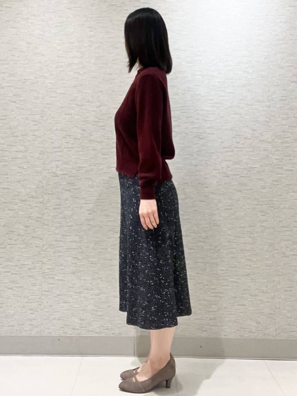 marikoさんの「Reflect｜【ほんのりラメ感◎】ケーブル柄ニット」を使ったコーディネート