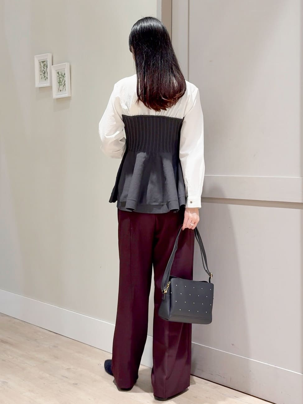 Mayuさんの「grove｜一枚でトレンド完成！体型カバーも叶うニットビスチェドッキングブラウス」を使ったコーディネート