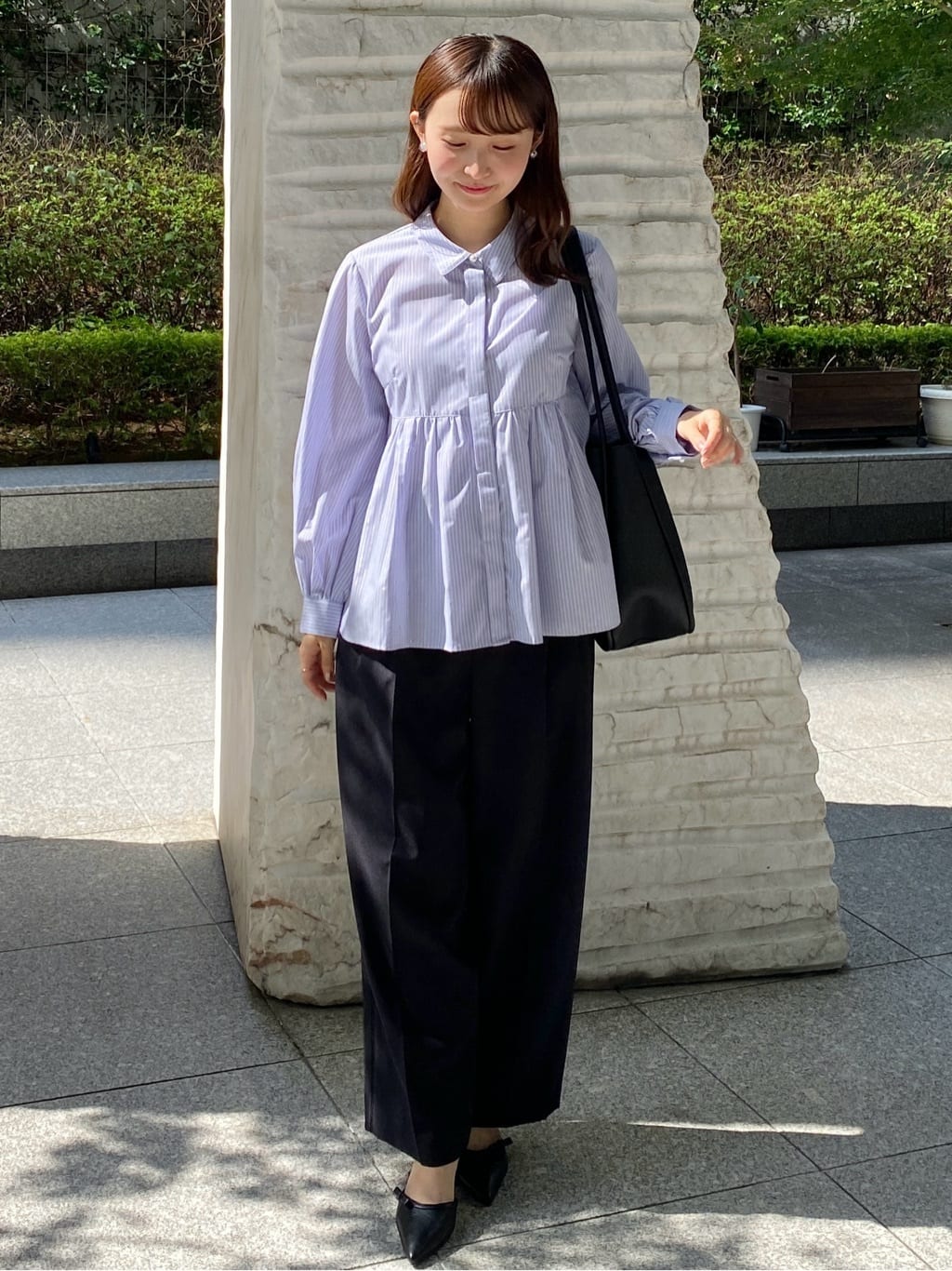 みさかさんの「index｜ストレッチ2タックワイドパンツ【洗濯機洗い可／接触冷感／吸水速乾】」を使ったコーディネート