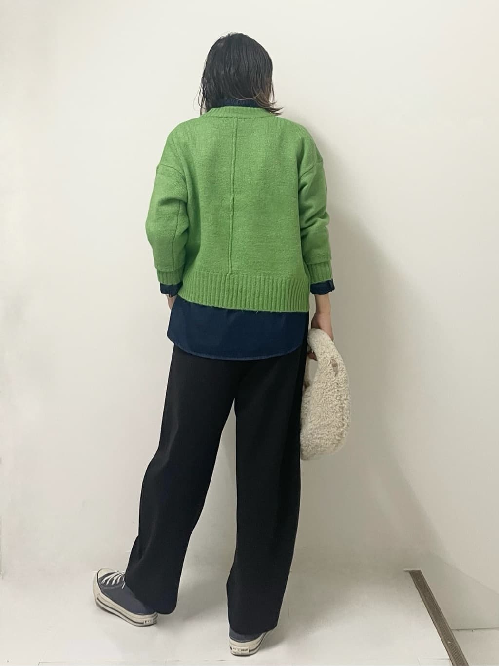 ISOさんの「Dessin｜【洗える】クルーネックワイドニット」を使ったコーディネート