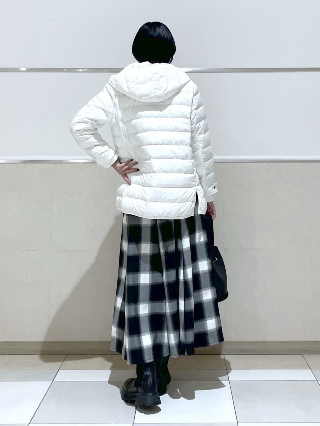 eriko さんの「Dessin｜【撥水・2WAY】ミュラーダウンコートミドル丈」を使ったコーディネート
