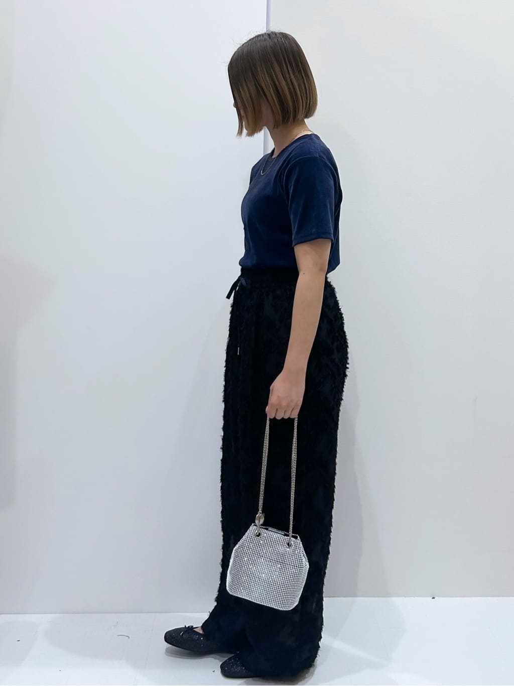 suzukaさんの「OPAQUE.CLIP｜フロッキーチュールTシャツ【洗濯機洗い可】」を使ったコーディネート
