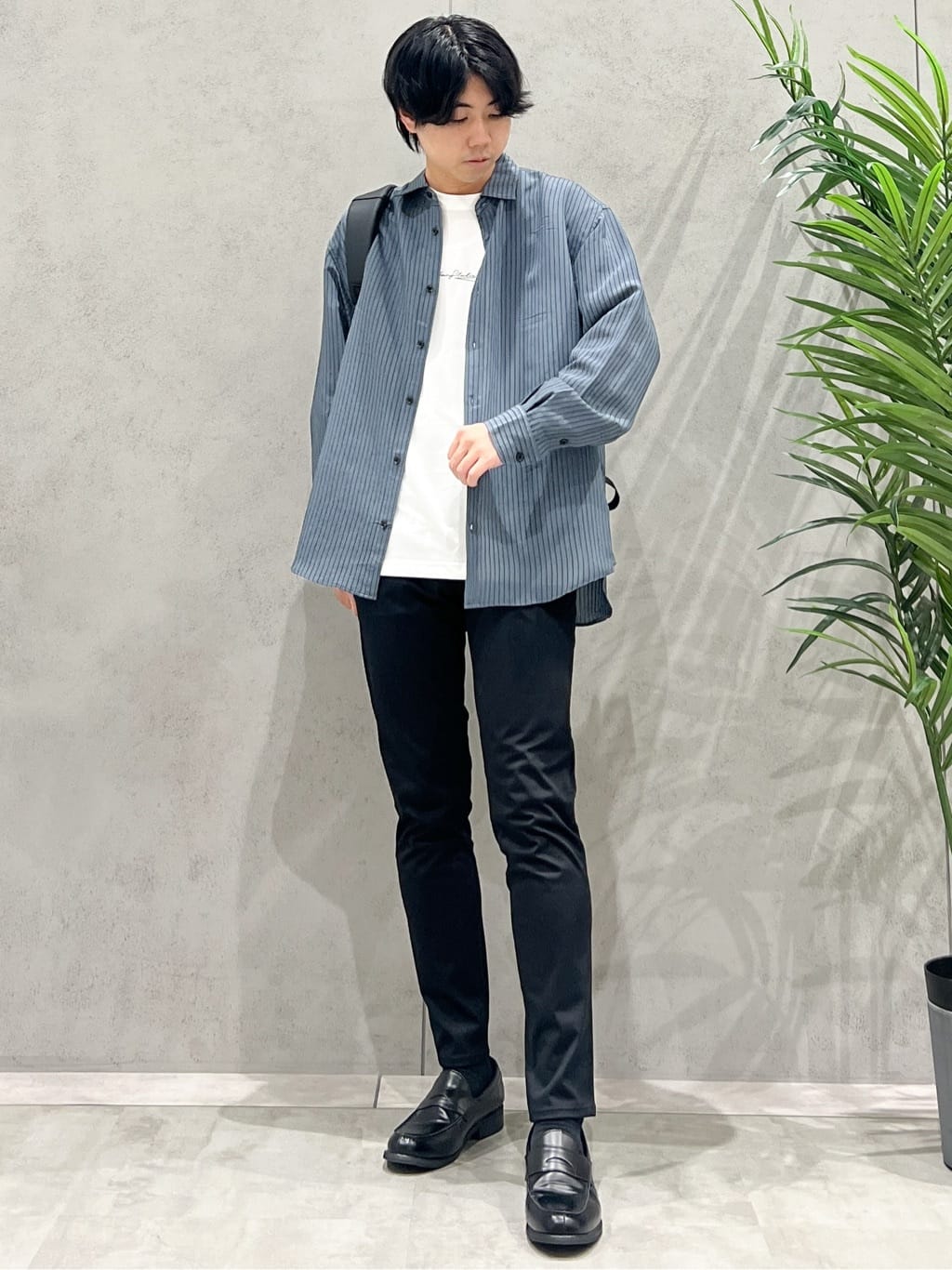 SHI-MAさんの「THE SHOP TK｜チェック＆ストライプ アソート長袖シャツ【洗濯機OK】」を使ったコーディネート
