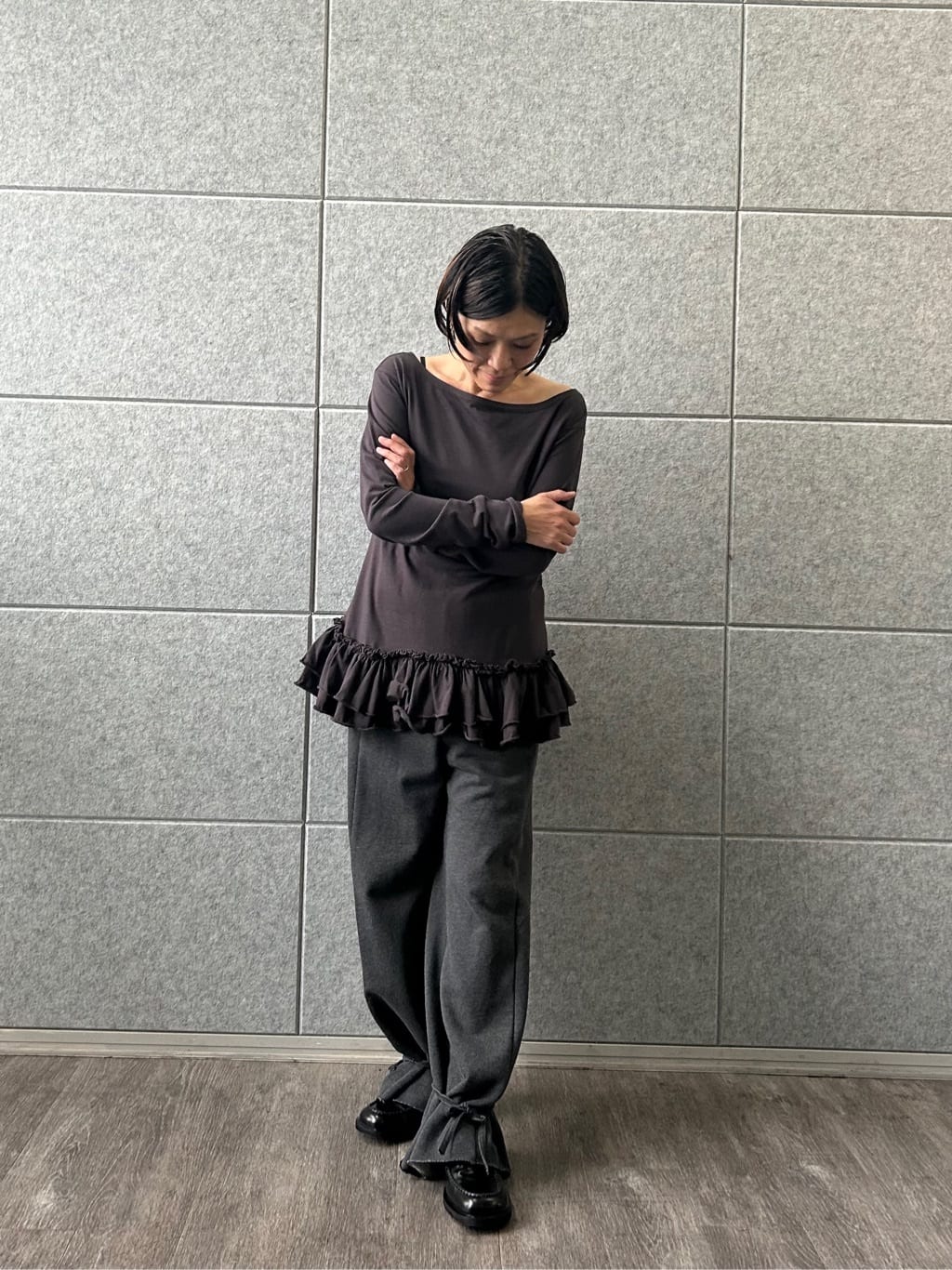 yukoさんの「CODE A｜easy ruffled tee」を使ったコーディネート