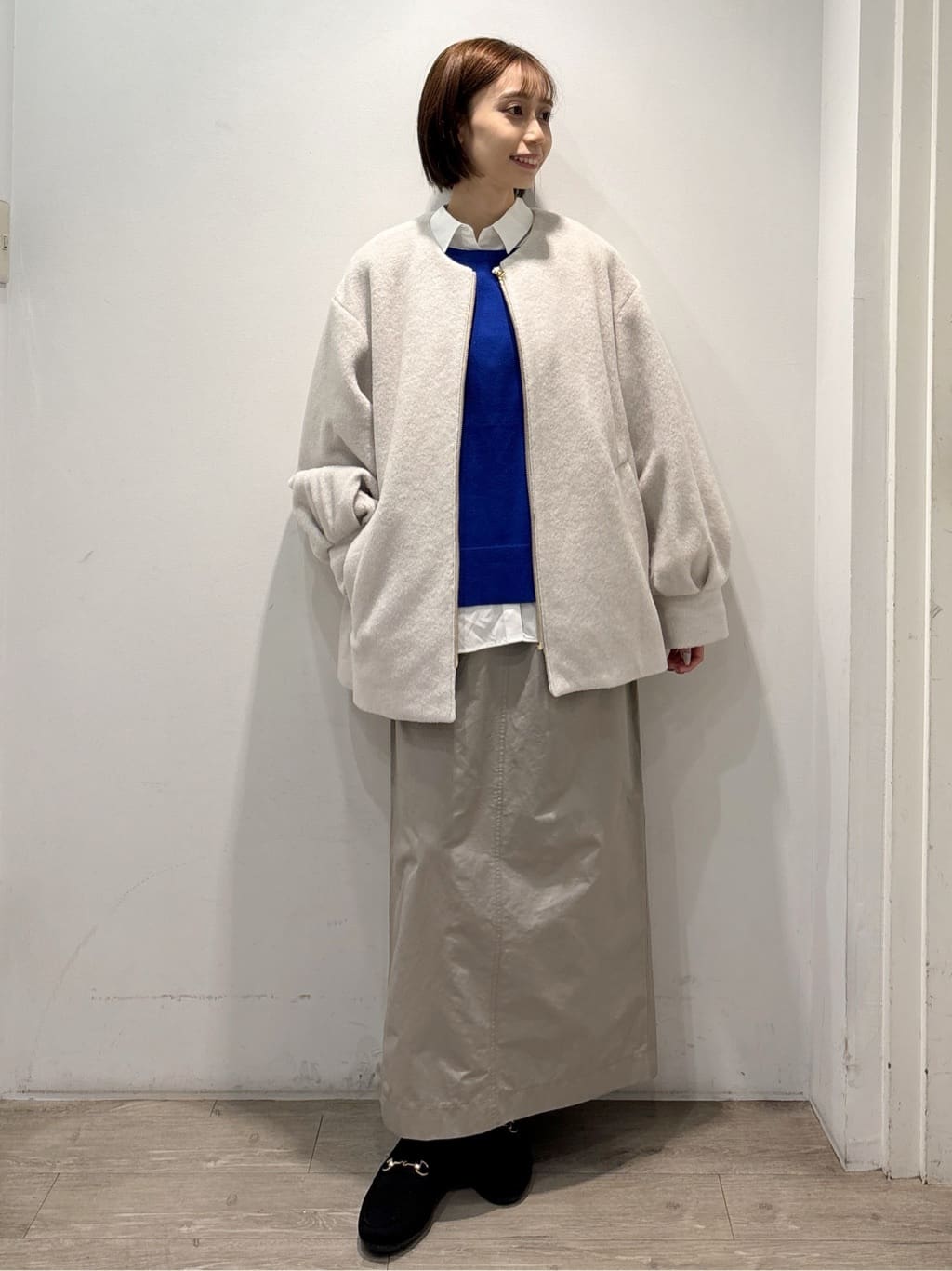 ぶまりんさんの「OPAQUE.CLIP｜ボートネックニット／エクストラファインメリノウール【THEシリーズ／洗濯機OK】」を使ったコーディネート