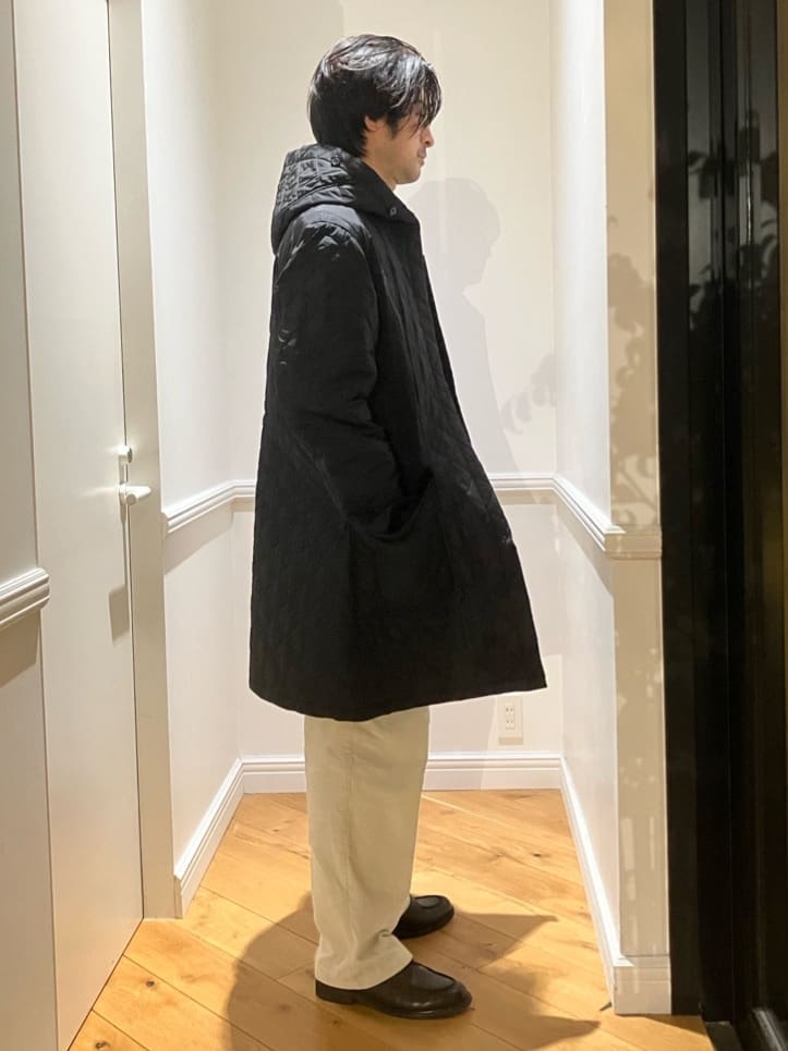 junyaさんの「DRESSTERIOR｜キルティング フーデット コート」を使ったコーディネート