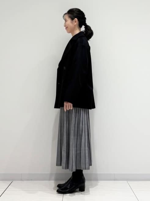 kayoさんの「INDIVI｜【軽やか／ゆったり】ウール混ショートトレンチコート」を使ったコーディネート
