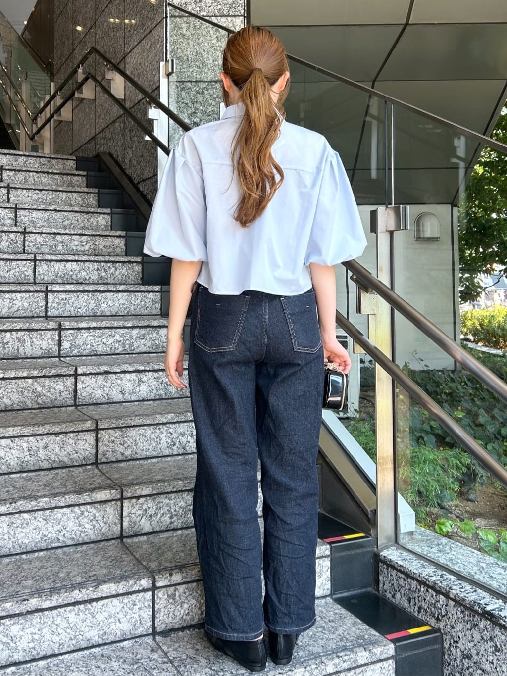 Risaさんの「OPAQUE.CLIP｜バルーンスリーブシャツ【洗濯機洗い可】」を使ったコーディネート