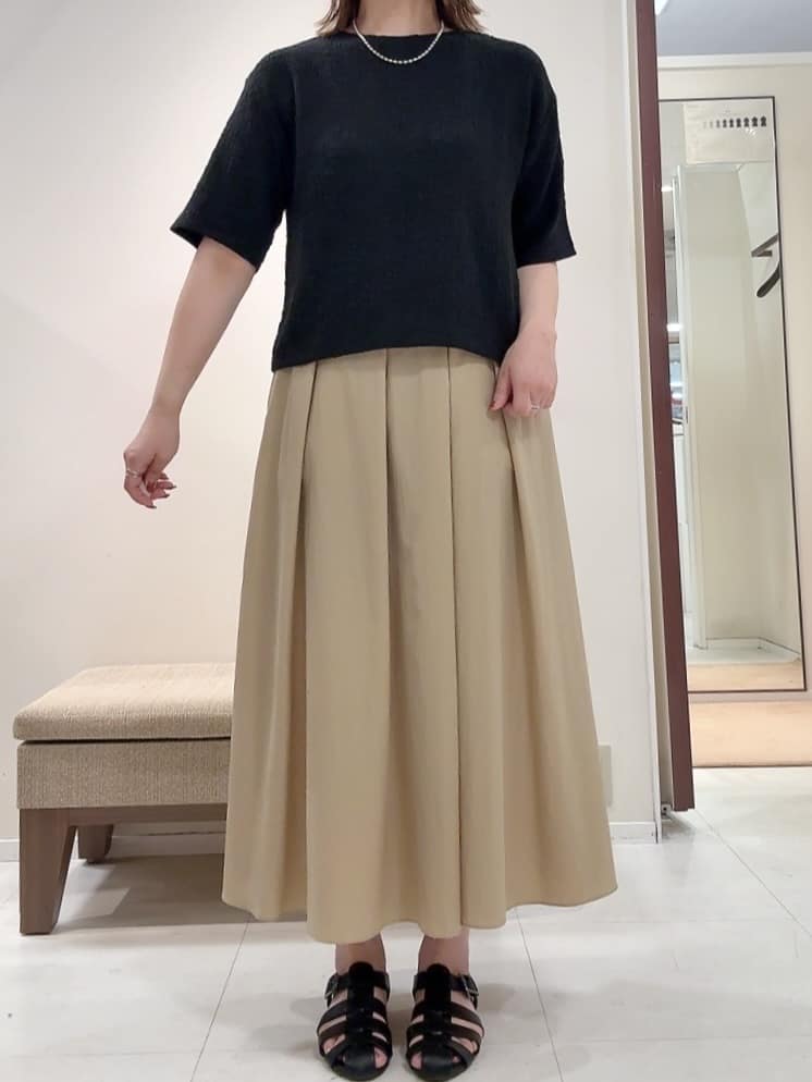 YUIさんの「UNTITLED｜【五分袖/ジャージトップス】スラブカールマイヤープルオーバー」を使ったコーディネート