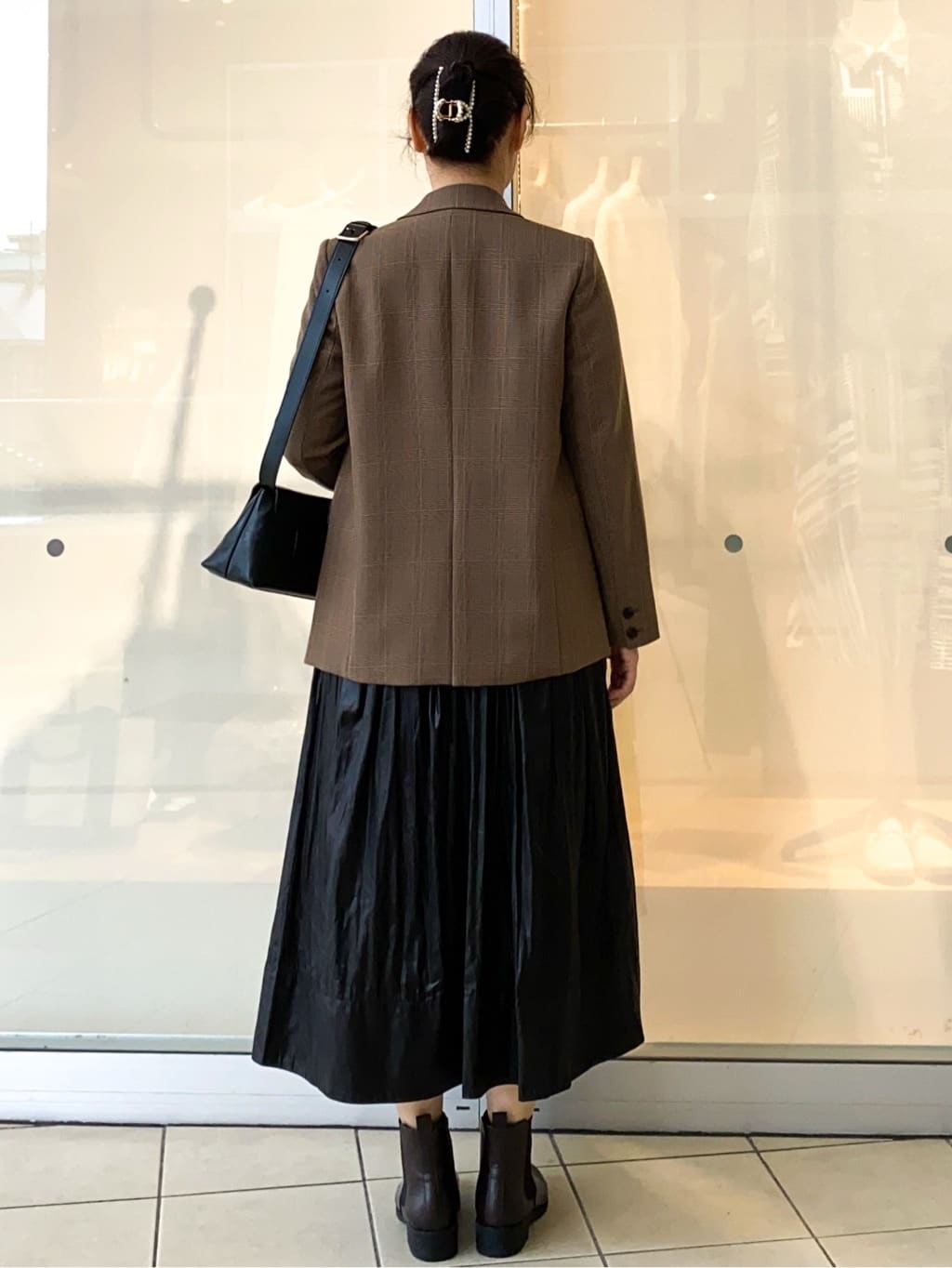 Jeanさんの「OPAQUE.CLIP｜ケーブルハーフスリーブニット【UVケア／洗濯機OK】《6col／S～LL》」を使ったコーディネート