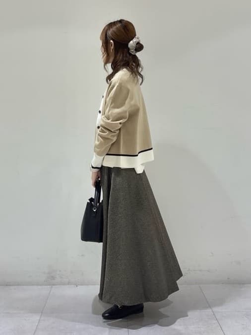 kyokaさんの「UNTITLED｜【アンサンブル可/ジャケット風】ウールミラノリブカーディガン」を使ったコーディネート