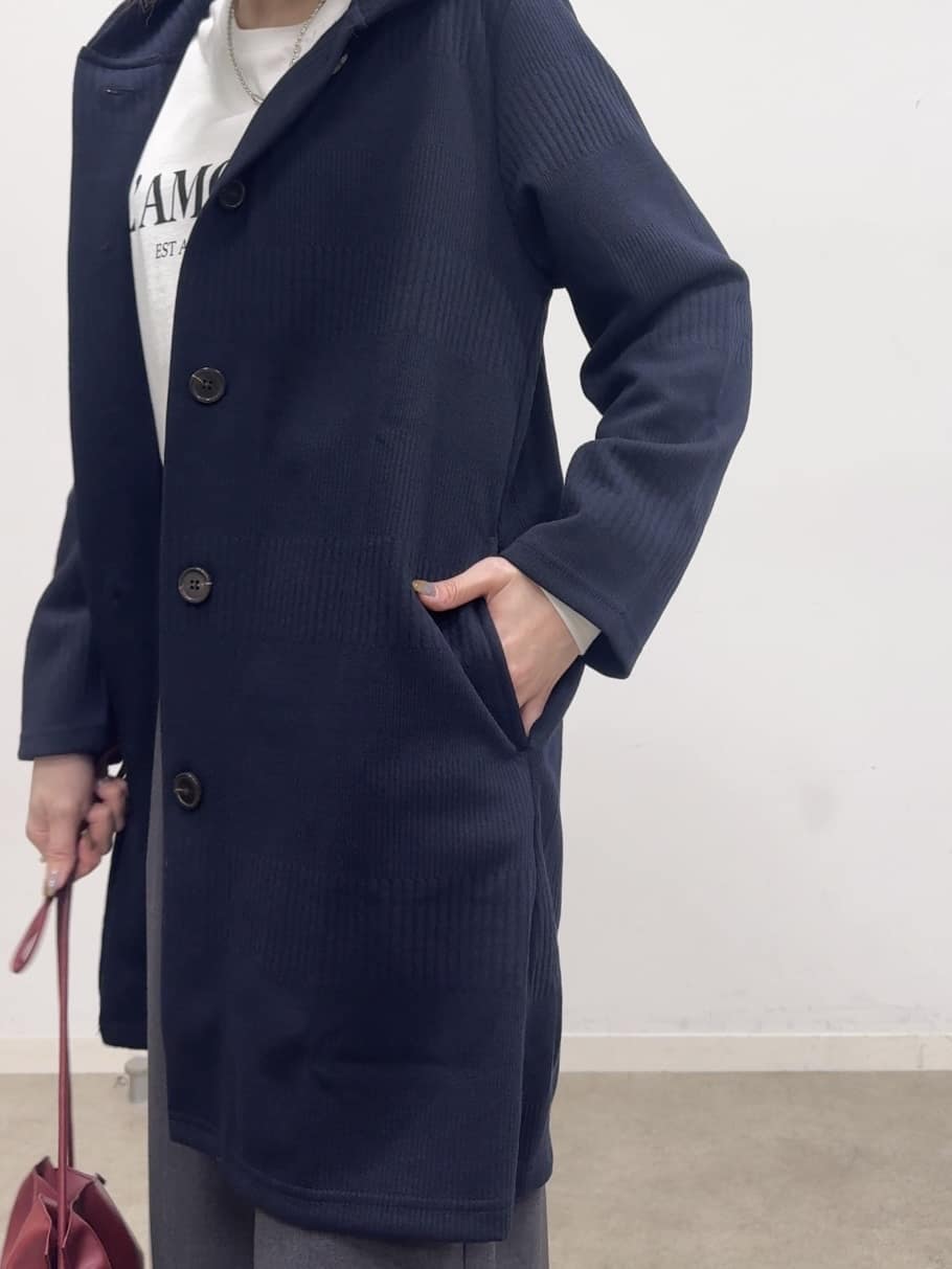 𝐜𝐡𝐢𝐤𝐚さんの「SHOO･LA･RUE｜【高レビュー/体型カバー】しながらスマートに魅せる ラインジャカードコーディガン」を使ったコーディネート