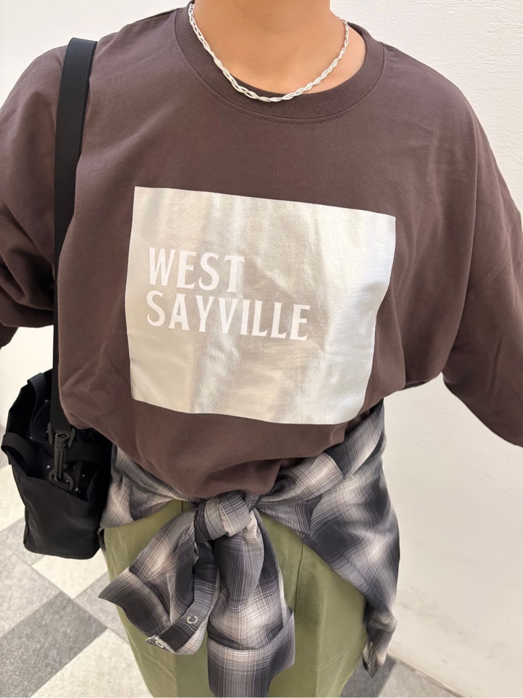 Haruさんの「Dessin｜【洗える】箔プリントロングTシャツ」を使ったコーディネート