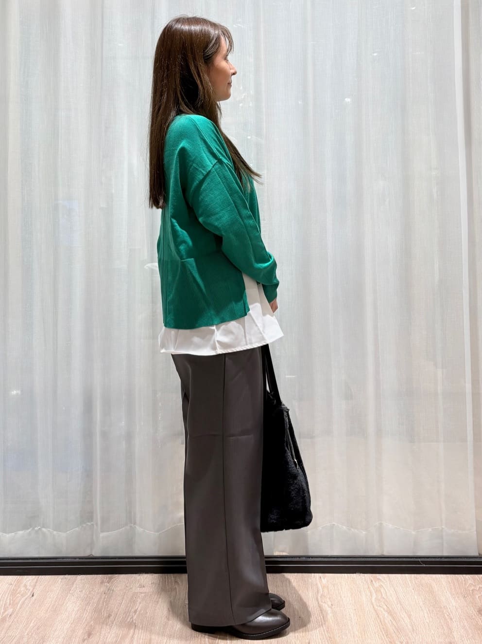 かなさんの「OPAQUE.CLIP｜《SS-LLサイズ》ストレッチ美脚イージーワイドパンツ【防シワ／洗濯機洗い可】」を使ったコーディネート