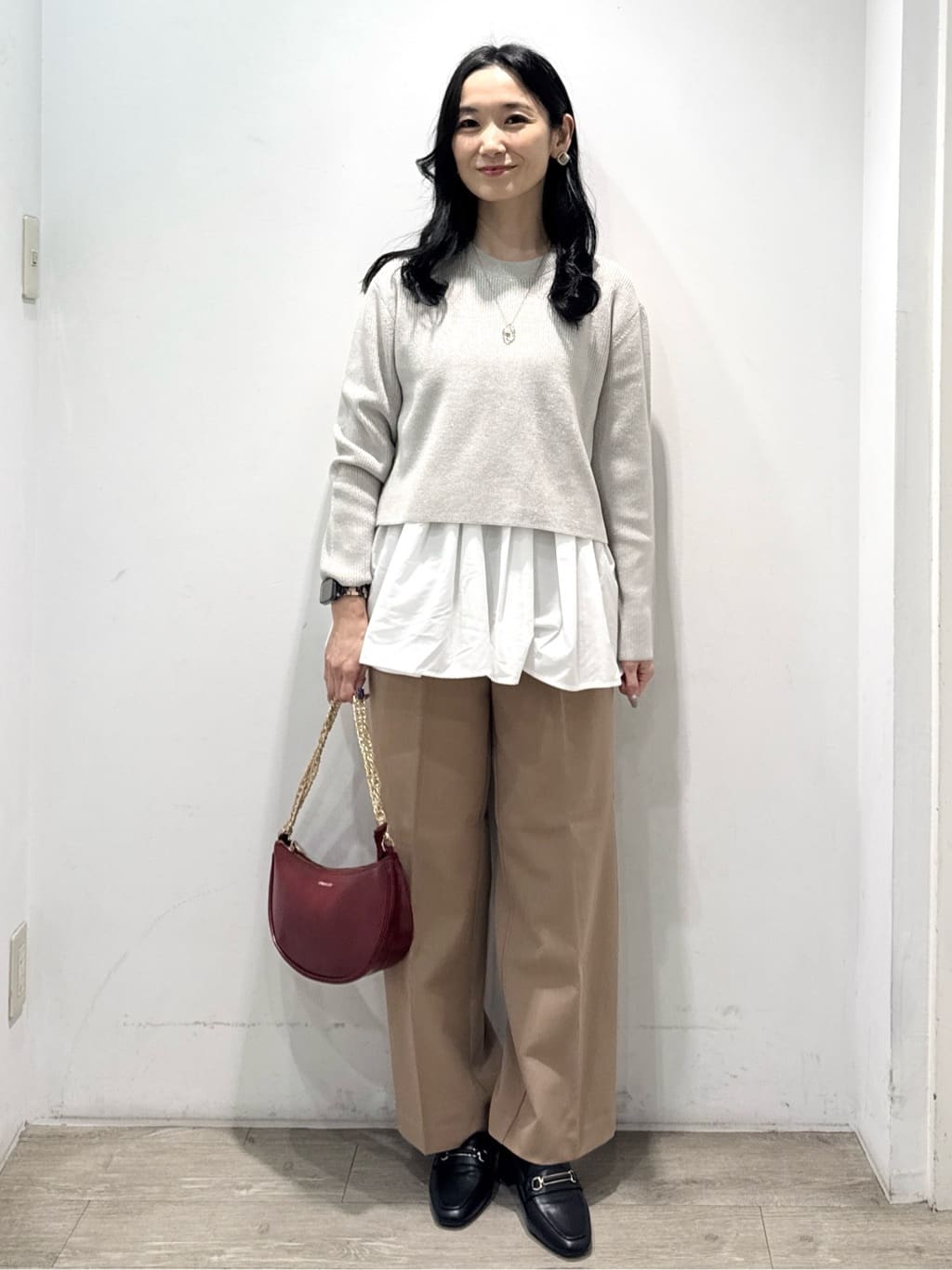 yuicciさんの「OPAQUE.CLIP｜《ツインセット》ショートラメニット&times;フレアタンクトップ【洗濯機OK】」を使ったコーディネート