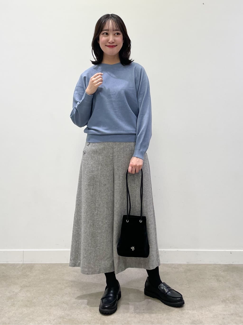 yukariさんの「Dessin｜【洗える】ウールブレンド後ろボタンニット」を使ったコーディネート