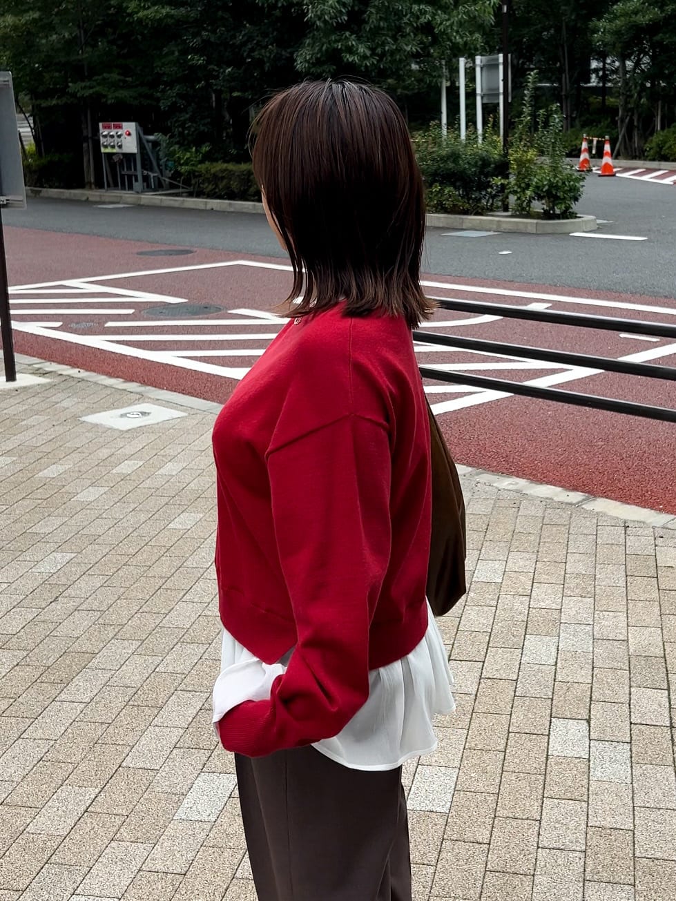 ちびゆきさんの「grove｜裾レイヤードニットプルオーバー」を使ったコーディネート