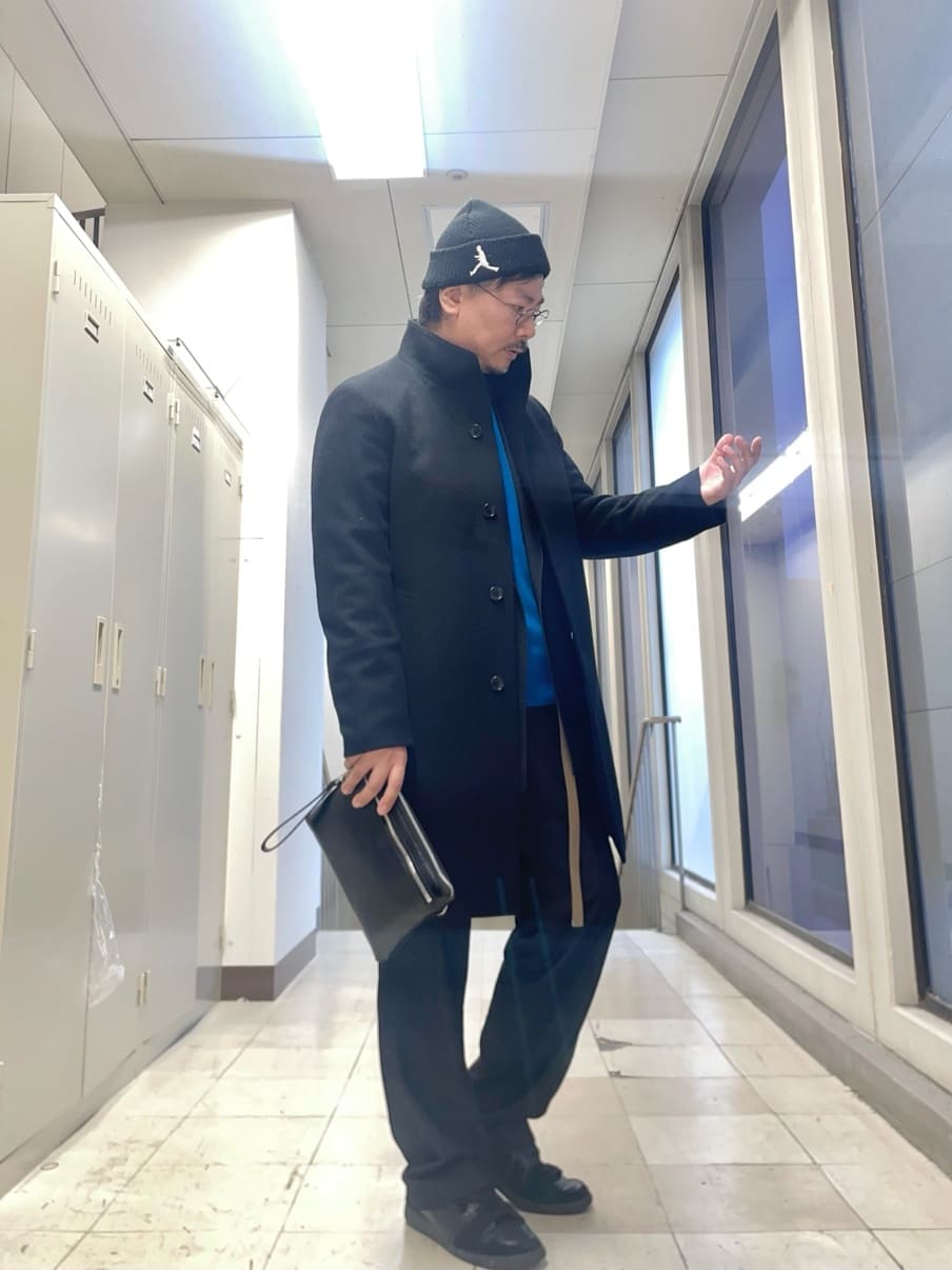 MAKOTO AIさんの「TAKEO KIKUCHI｜【ウールカシミヤブレンド】ビーバー調 スタンドカラー コート」を使ったコーディネート