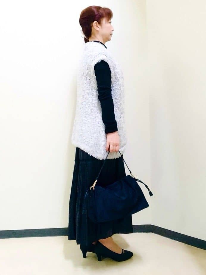 花さんの「Reflect｜【重ね着に大活躍◎／暖か保湿素材】プチタートルネックニット」を使ったコーディネート