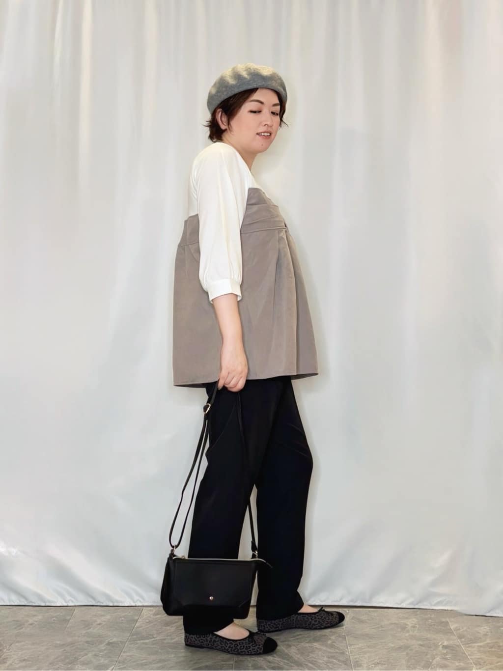 たみさんの「SHOO･LA･RUE｜気になるウエストもさり気なくカバー リボン風ドッキングトップス」を使ったコーディネート