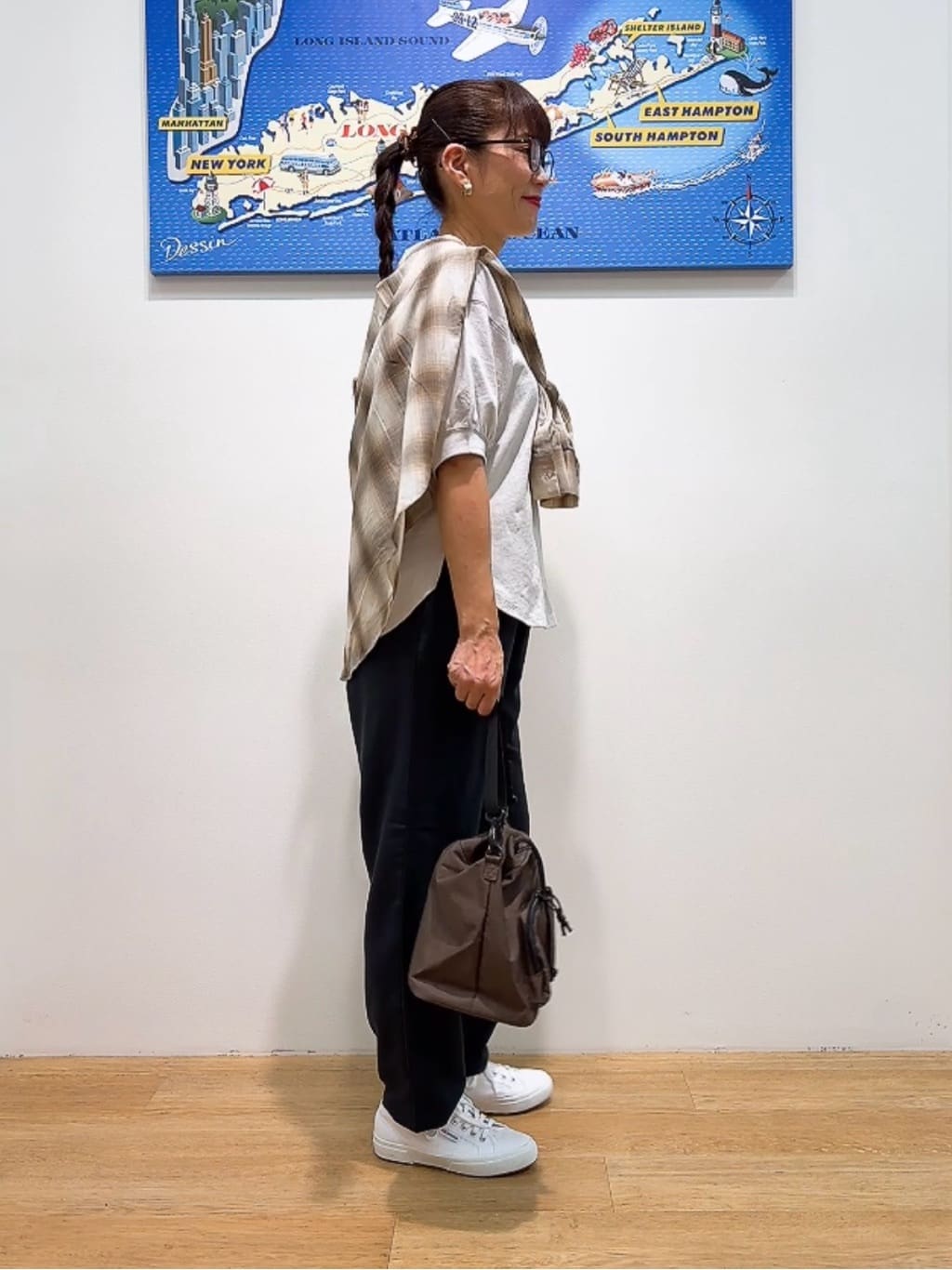 Yasucoさんの「Dessin｜【360度可愛い/前後2WAY/洗える】ライトコットンヘンリーカットソー」を使ったコーディネート