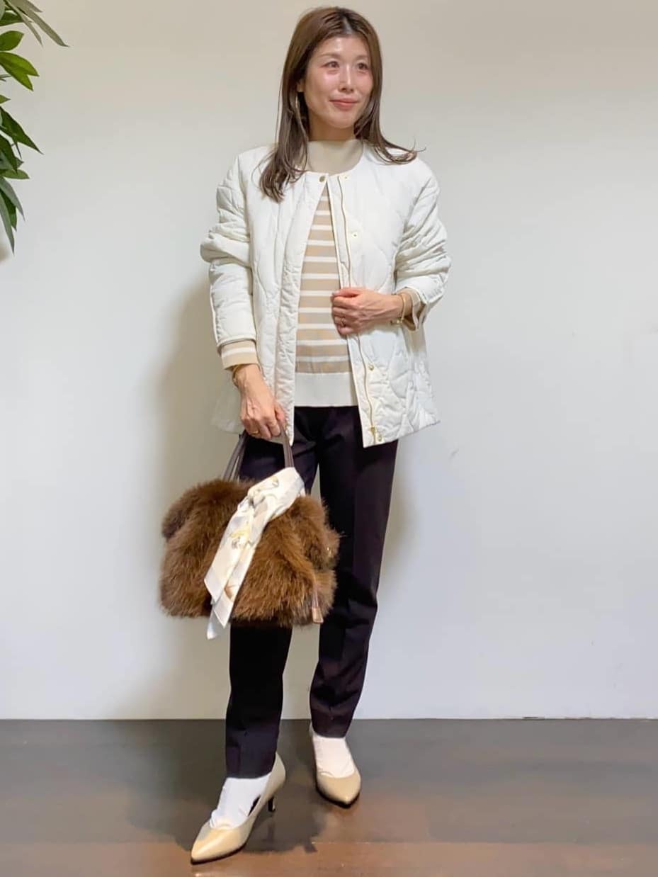 tomoさんの「UNTITLED｜【洗える】モックネックミラノリブニット」を使ったコーディネート