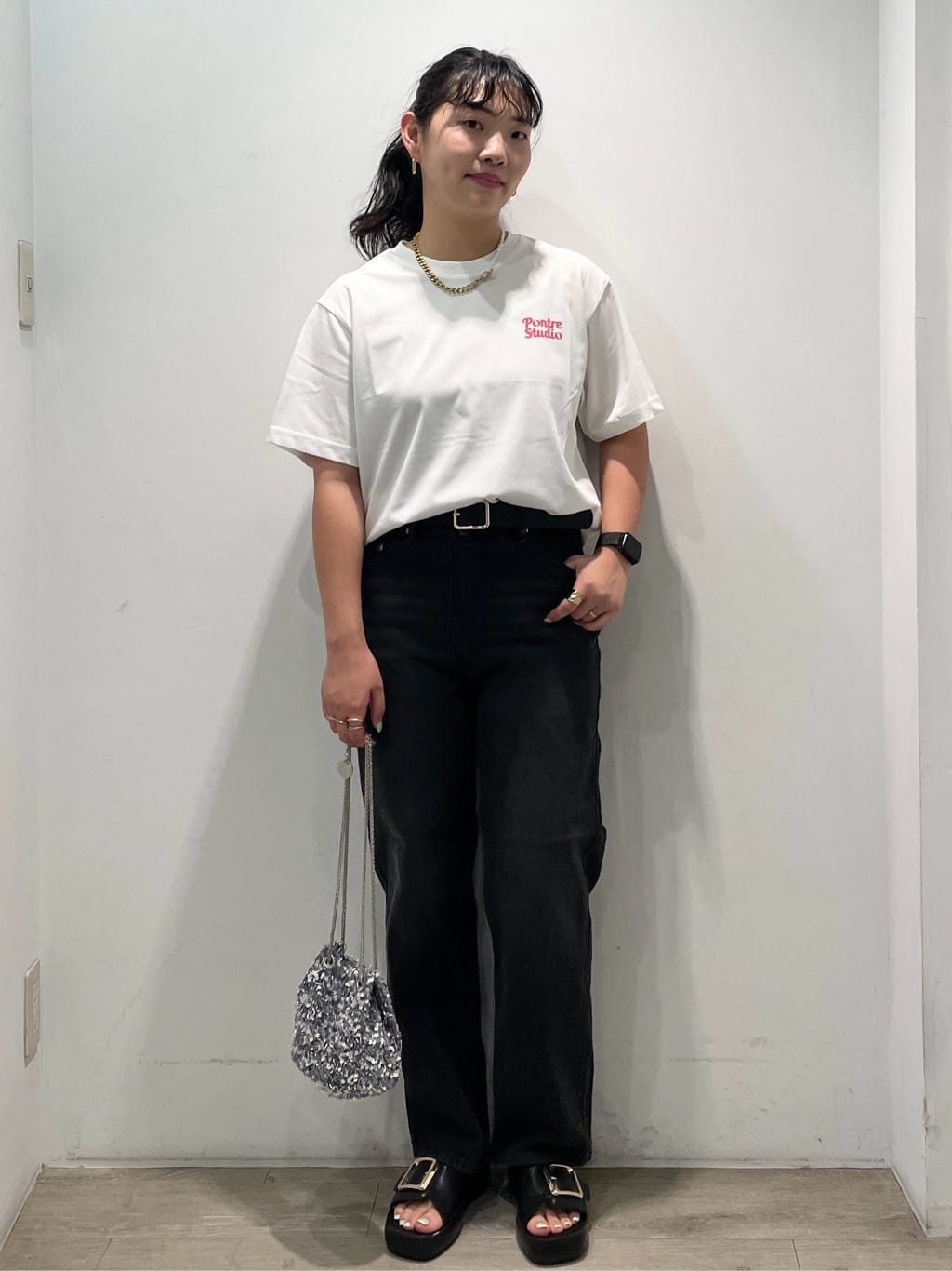 sumicaさんの「OPAQUE.CLIP｜【Pontre Studio／ポンレストゥディオ】別注グラフィックTシャツ」を使ったコーディネート