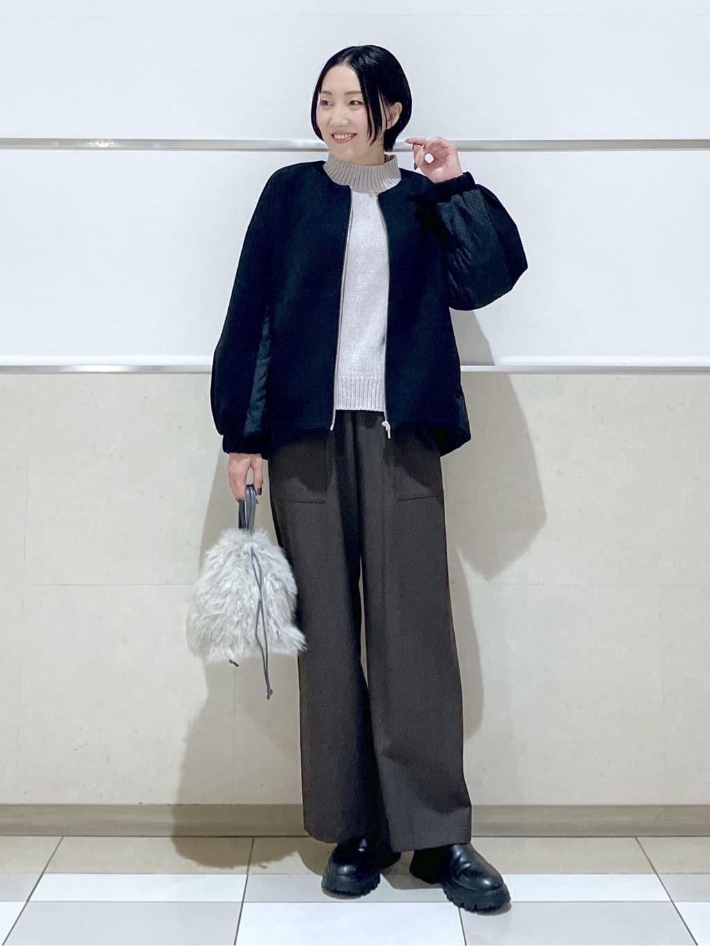 eriko さんの「Dessin｜ダンボールジップブルゾン」を使ったコーディネート