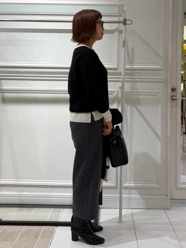AKKOさんの「UNTITLED｜【アンサンブル可/洗える】ウールミラノリブニット」を使ったコーディネート