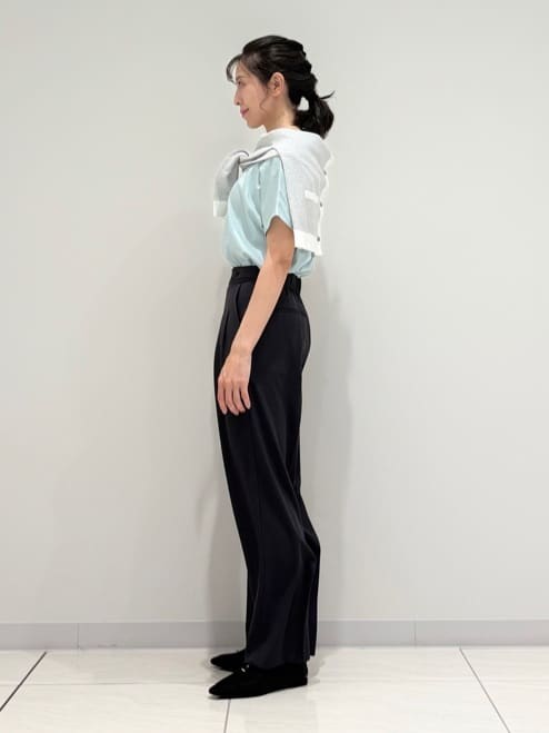 kayoさんの「INDIVI｜【インナーとしても活躍！】シンプルTシャツ」を使ったコーディネート