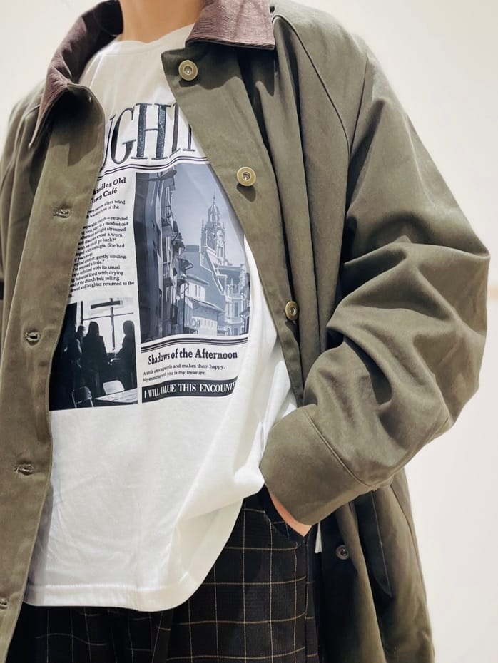 c_h_i_k_aさんの「SHOO･LA･RUE｜【S-LL】オーバーシルエットでこなれ感 襟コール カバーオール」を使ったコーディネート