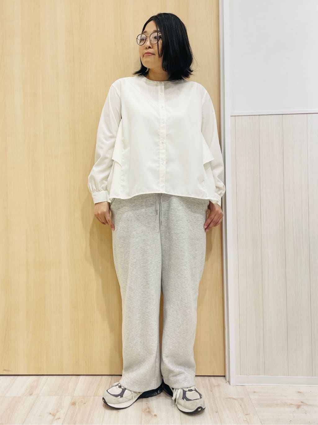 すーさんの「SHOO･LA･RUE｜【洗濯機可/撥水/リバーシブル】 ノーカラー中綿ブルゾン」を使ったコーディネート