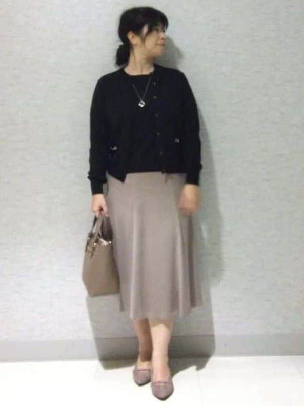 sakoさんの「Reflect｜【通勤】スエードライクフレアスカート」を使ったコーディネート