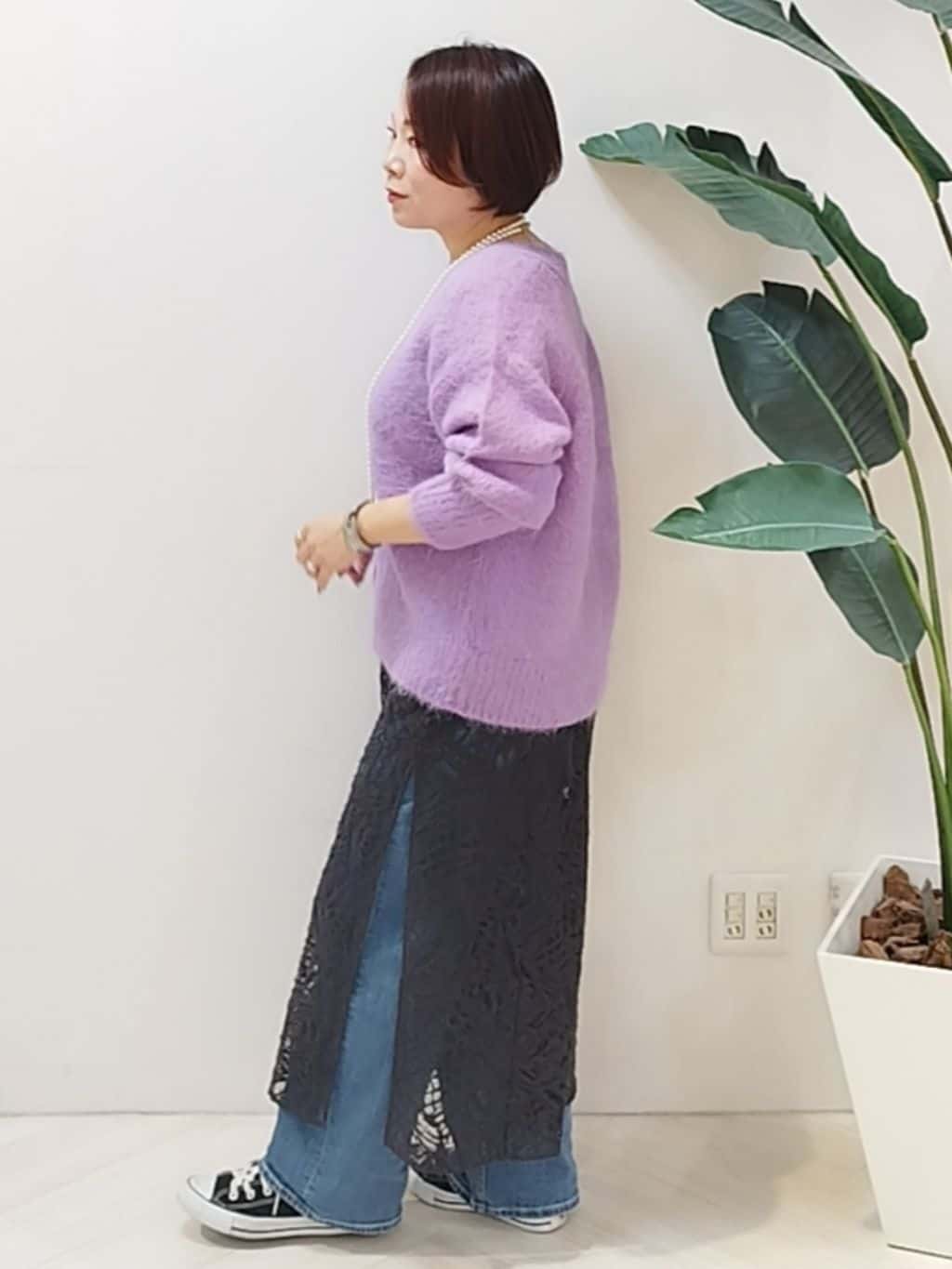 s u g iさんの「UNTITLED｜【ゆったり】アルパカ混シャギー カーディガン」を使ったコーディネート