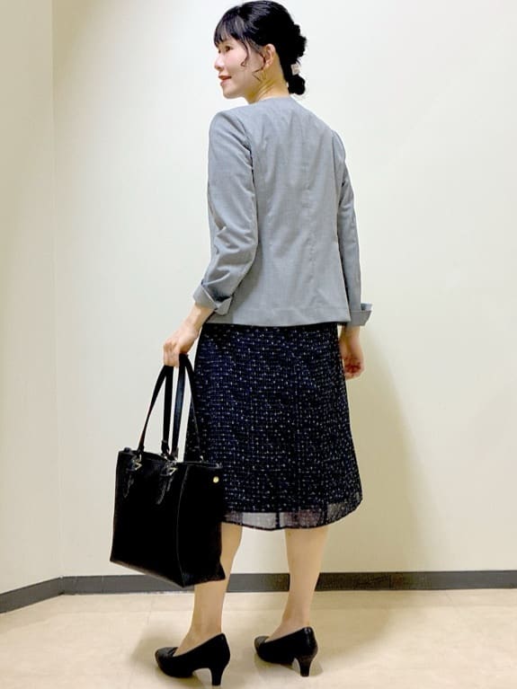  beni_gingerさんの「Reflect｜【WEB先行カラーあり／マシンウォッシュ可／ナローベルト付き】オフボディツイードチェックワンピース」を使ったコーディネート