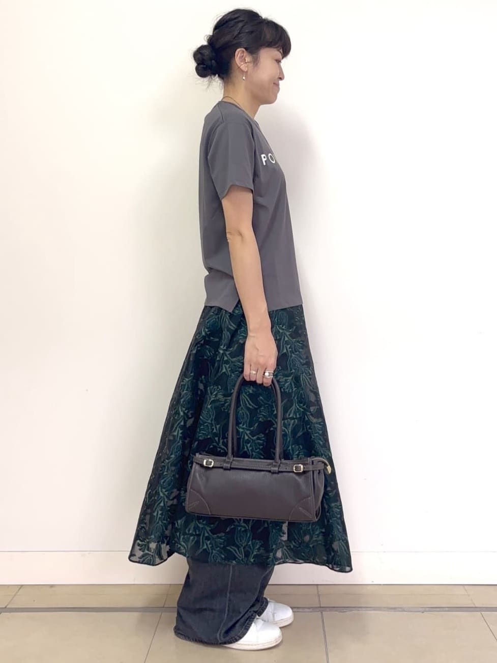 Harukaさんの「DRESSTERIOR｜◆20／1シルケット風天竺Tシャツ」を使ったコーディネート