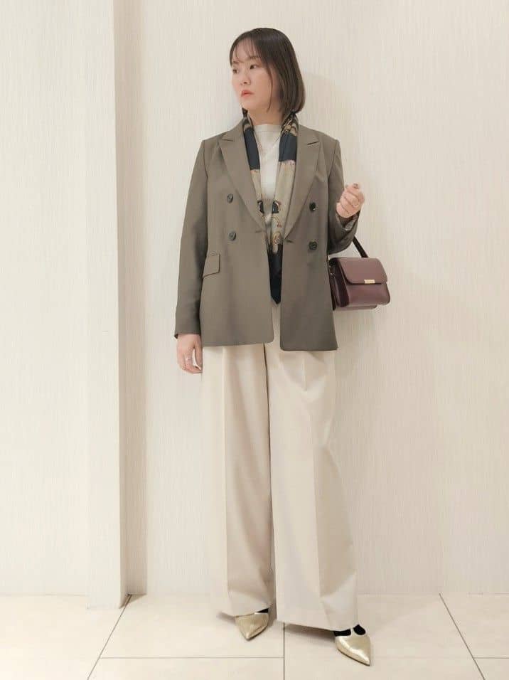 naokoさんの「UNTITLED｜【セットアップ可】ウールライク ダブルブレストジャケット」を使ったコーディネート