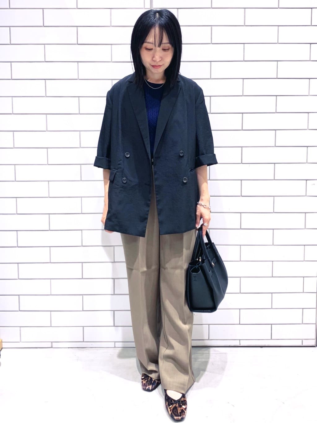 matsuさんの「OPAQUE.CLIP｜リネンライクダブルジャケット【洗える】」を使ったコーディネート
