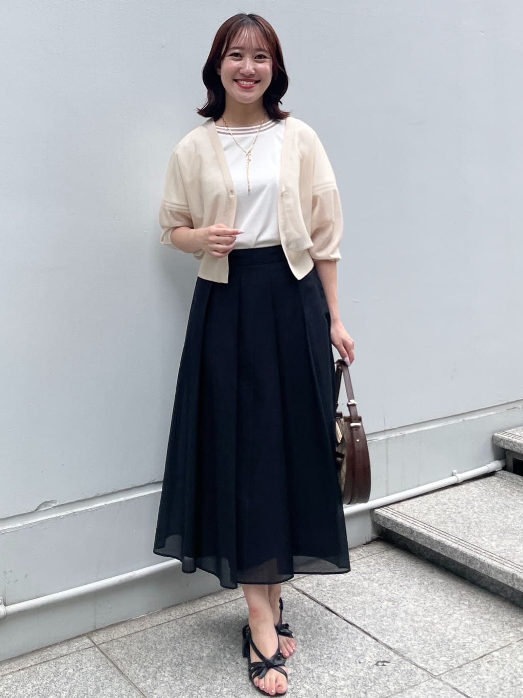 yukariさんの「Reflect｜【手洗い可】ボレロ風シアーカーディガン」を使ったコーディネート