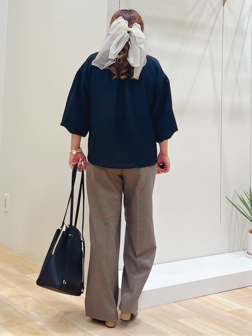 みことさんの「grove｜【洗える】毎日履きたいチェックワイドパンツ」を使ったコーディネート