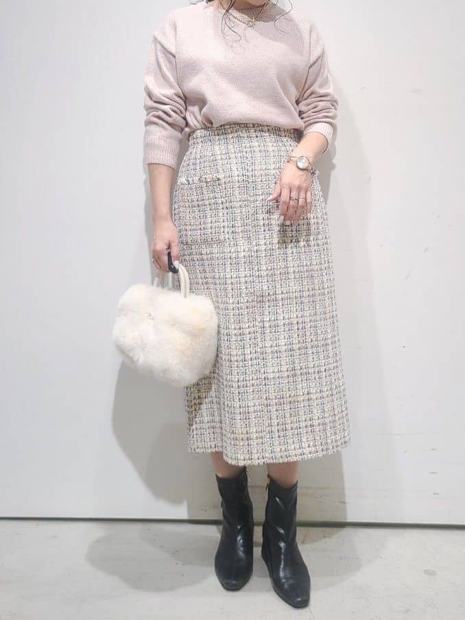 hmさんの「OPAQUE.CLIP｜リラクシークルーネックニット【洗濯機OK】」を使ったコーディネート