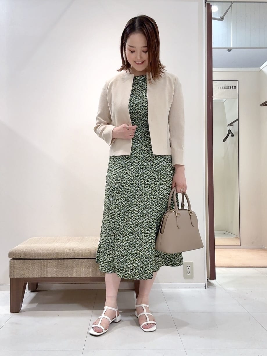YUIさんの「UNTITLED｜【短丈/日本製】カラミ風メッシュ ノーカラージャケット」を使ったコーディネート
